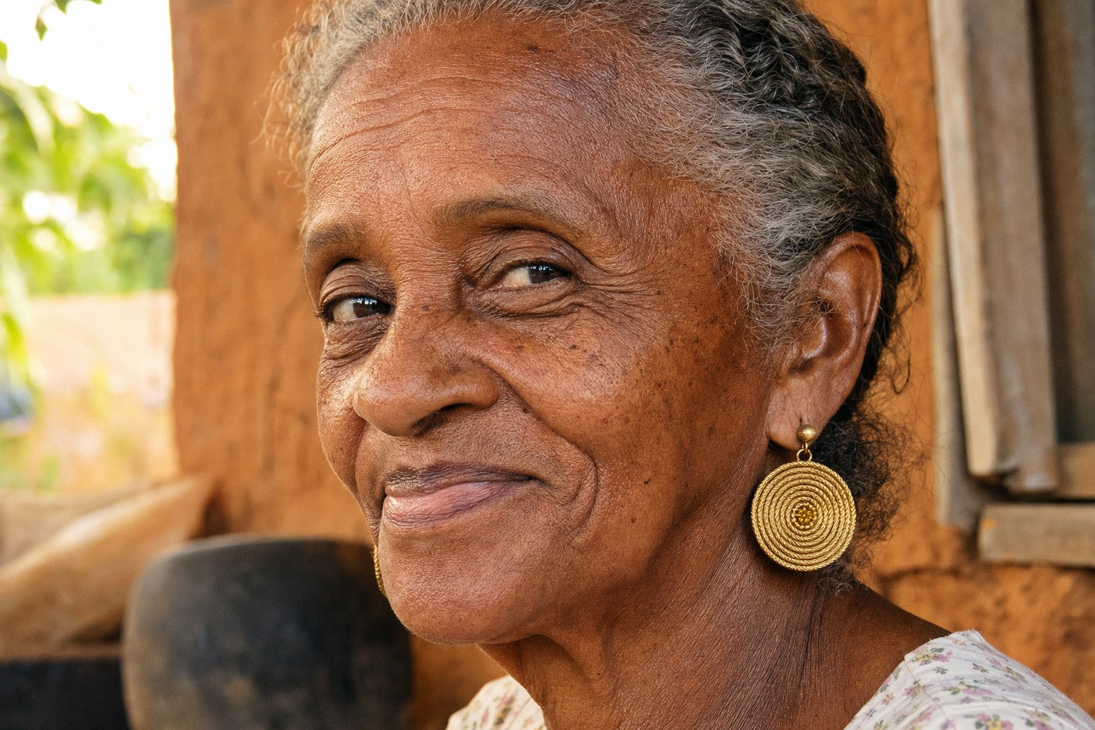 Boucles d'Oreilles en Or Végétal